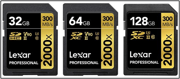 Lexar Professional 2000x UHS-II SDXCメモリカード