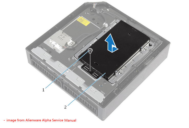 Alienware Alphaからドライブを取り外す