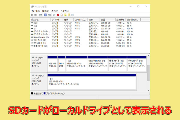 Windows 10/11でSDカードがローカルディスクとして表示される原因と対処法