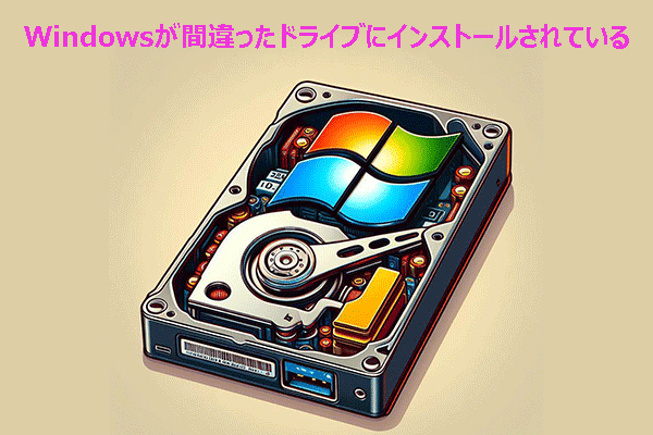 Windowsを間違ったドライブにインストールしてしまった時の対処法