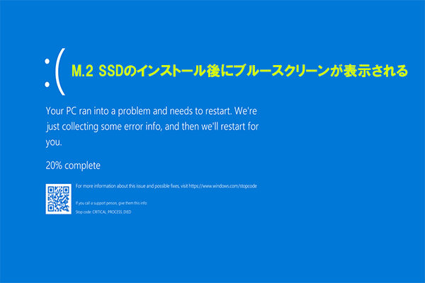 WindowsでM.2 SSDを追加したらブルースクリーンになる時の対処法