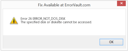 「The specified disk or diskette cannot be accessed」エラーメッセージ