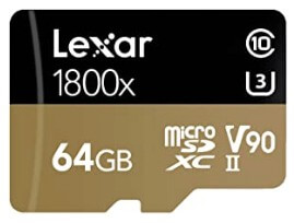 Lexar Professional 1800X MicroSDXC Uhs-IIカード
