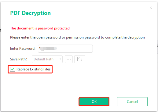 decrypt PDF using MiniTool