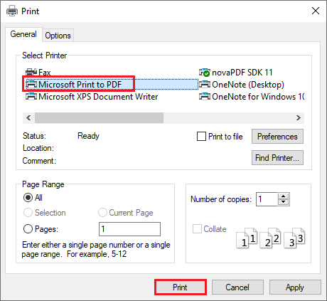 print CHM to PDF