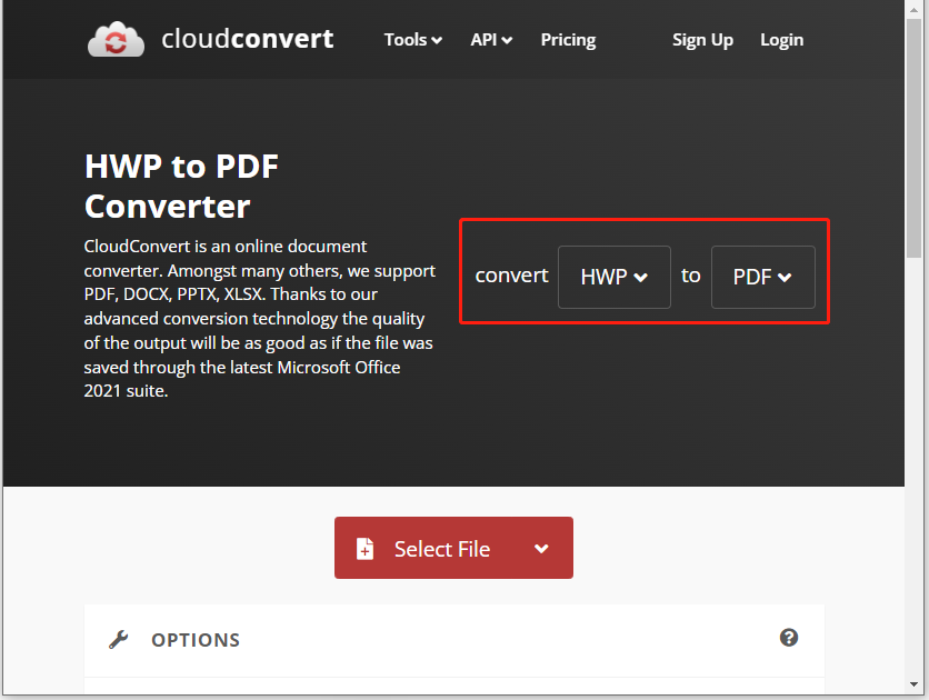 Convert HWP to PDF