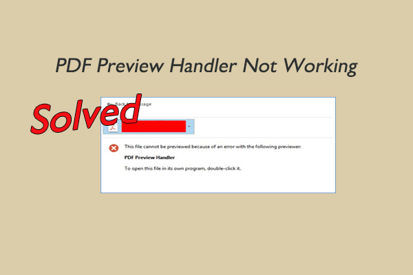 How to Fix PDF Preview Handler Not Working [4 Ways]