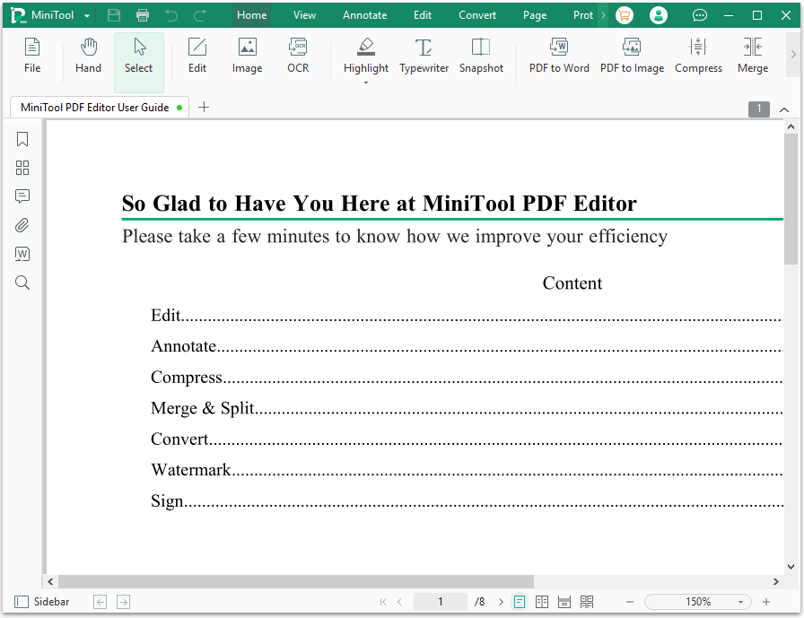 edit PDF with MiniTool PDF Editor