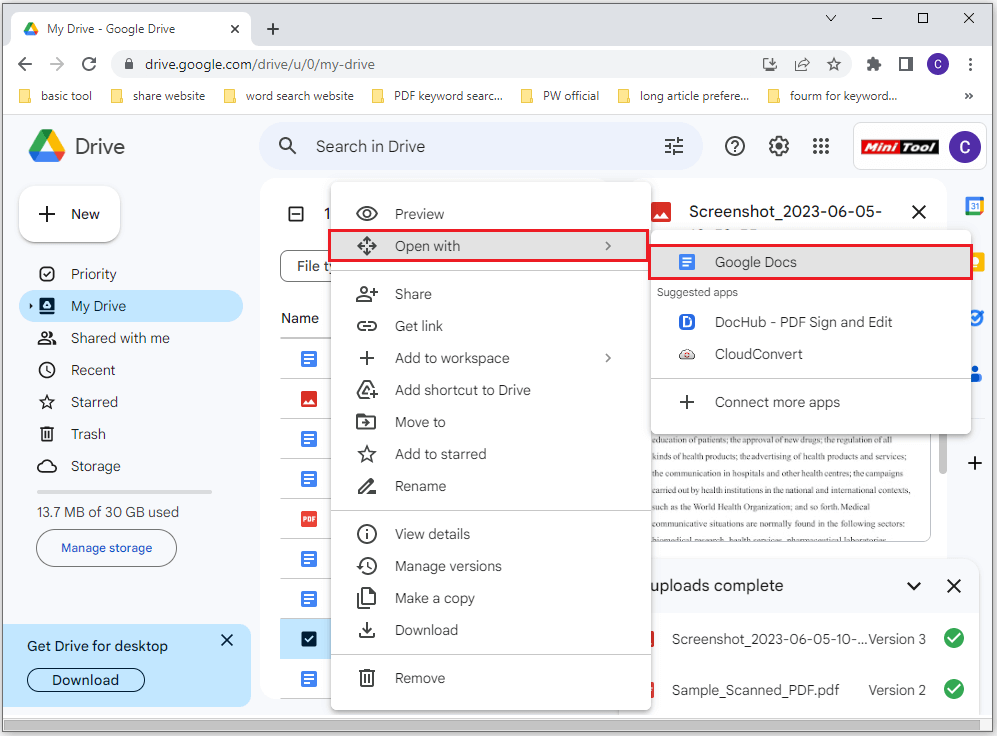 the steps to use OCR on image