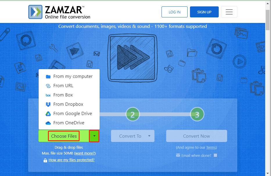 Upload the target MOBI file