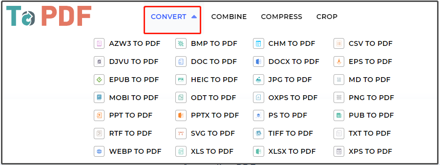 choose a file conversion