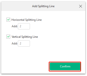 add splitting line