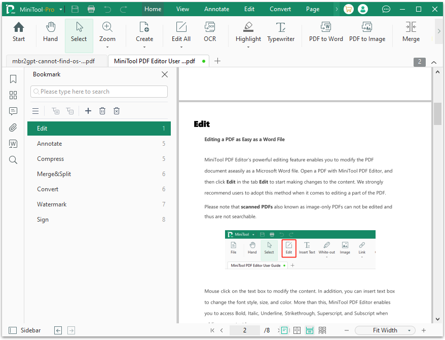 view PDF using MiniTool PDF Editor