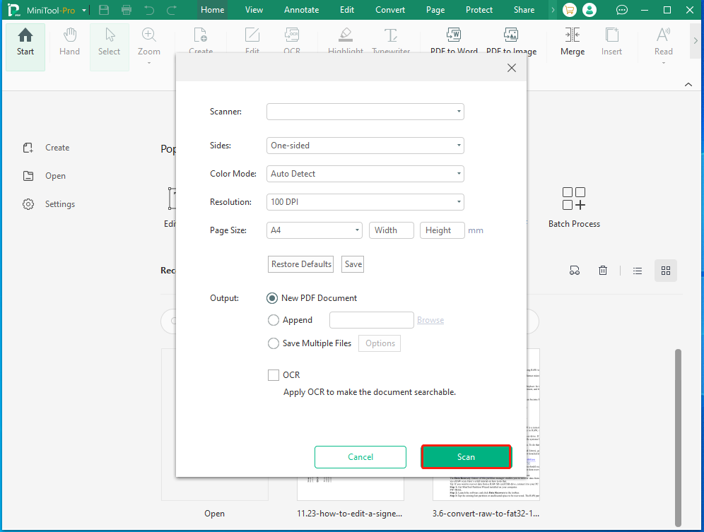 configure settings and save changes