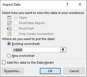 import data