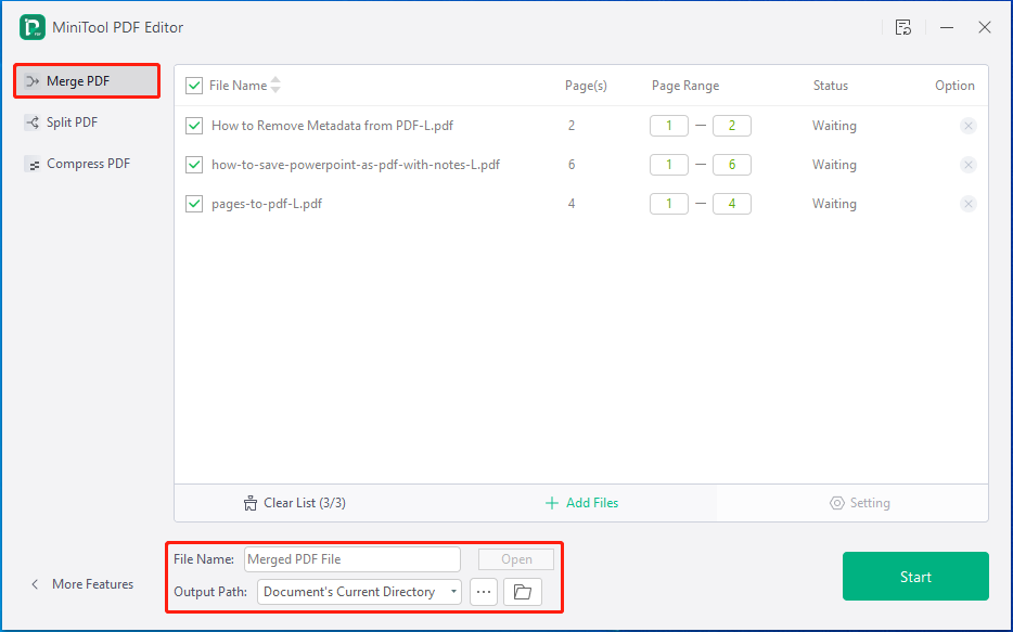 add a file name and choose the output path