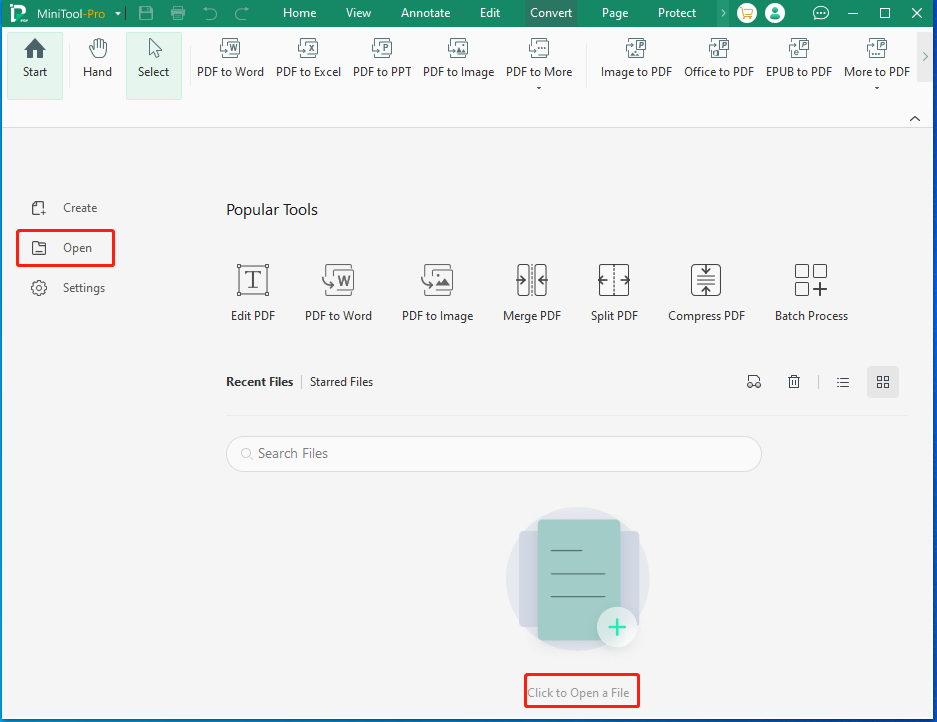 open PDF in MiniTool PDF Editor