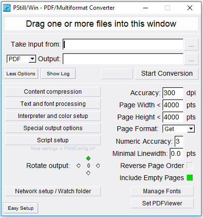 use PStill to convert PS to PDF