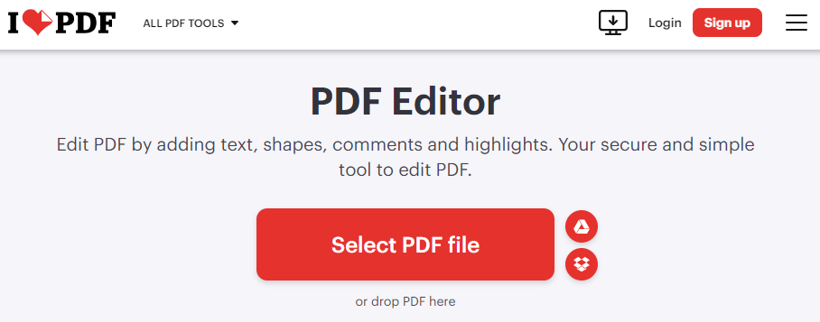 click Select PDF file