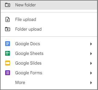 open a new file in Google Drive