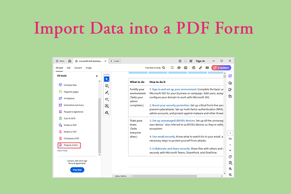 Follow This Full Guide to Import Data into a PDF Form