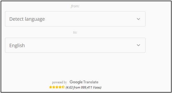 configure the source and target language