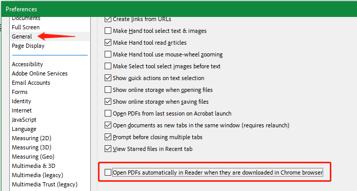 Open PDFs automatically in Reader when they are downloaded in Chrome Browser