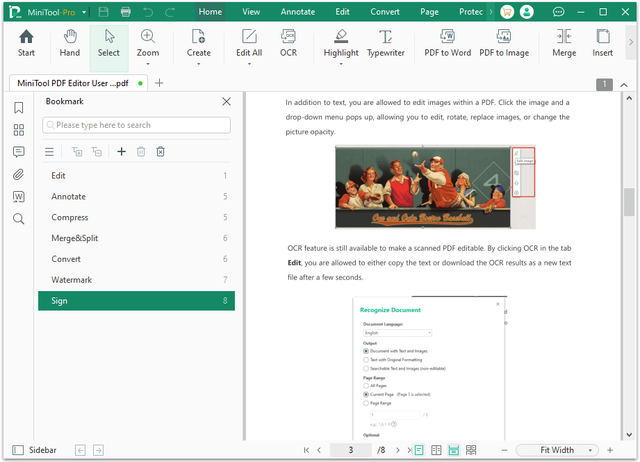 view PDF in MiniTool PDF Editor