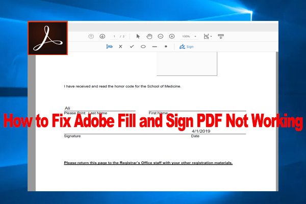 How to Fix Adobe Fill and Sign PDF Not Working