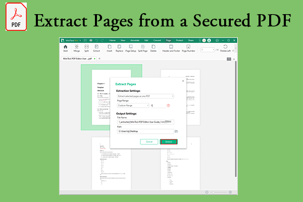 How to Extract Pages from a Secured PDF on Windows & Online