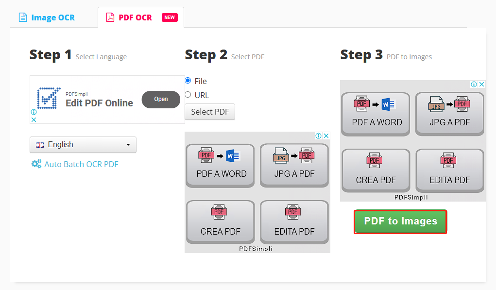 PDF OCR using i2OCR