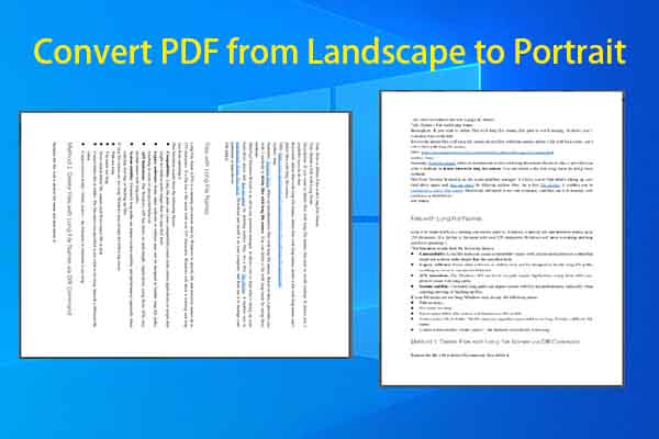 How to Convert PDF from Landscape to Portrait or Conversely