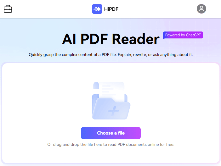 HiPDF AI PDF reader