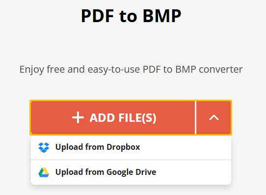 convert PDF to BMP using PDF Candy