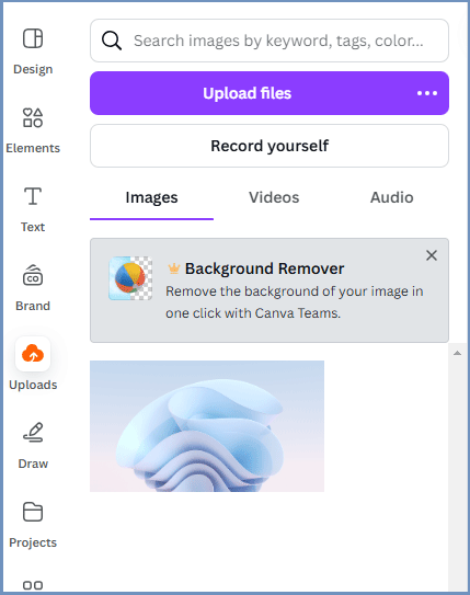 add images to PDF in Canva