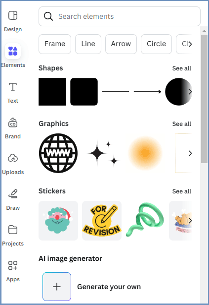 add elements or draw lines