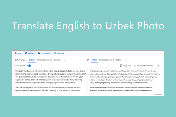 Want to Translate English to Uzbek Photo? 3 Ways for You!