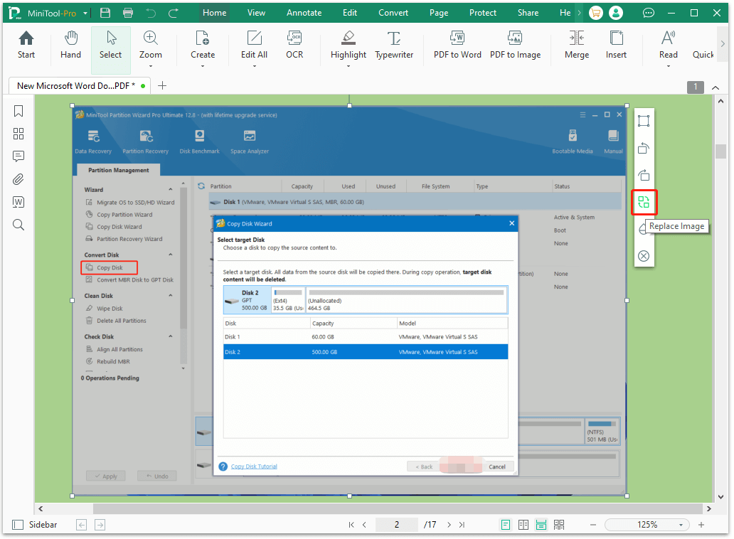 replace images in PDF using MiniTool PDF Editor