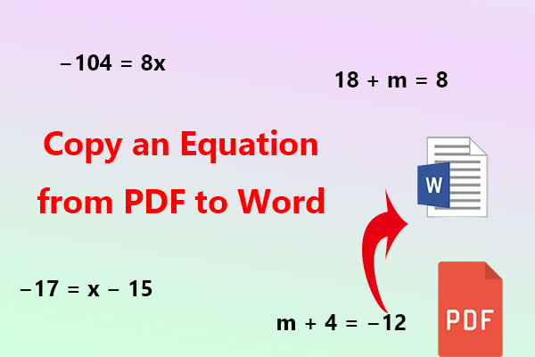 How to Copy an Equation from PDF to Word? Here&#8217;s a Full Guide