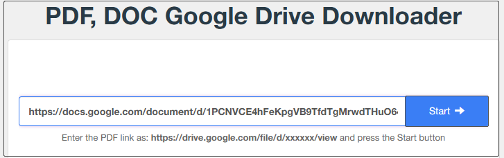 download PDF using PDF Google Drive Downloader