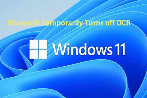 Microsoft Turns off OCR | Try MiniTool PDF Editor to OCR Images