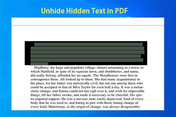 Unhide Hidden Text in PDF | Reveal Hidden Information