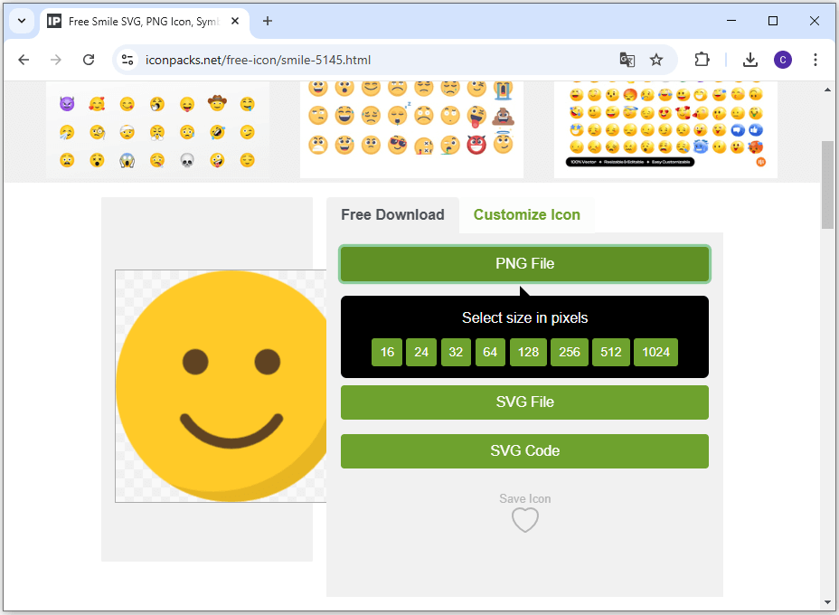 download the emoji from image website