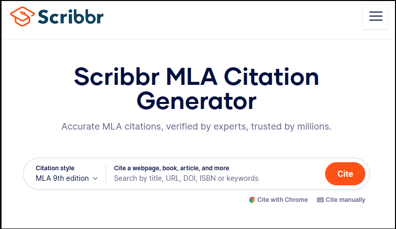 the Scribbr interface