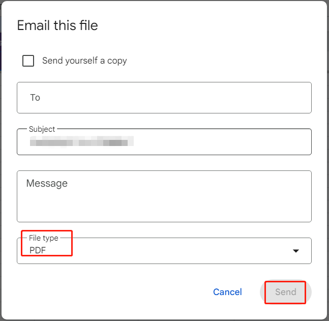 email the file