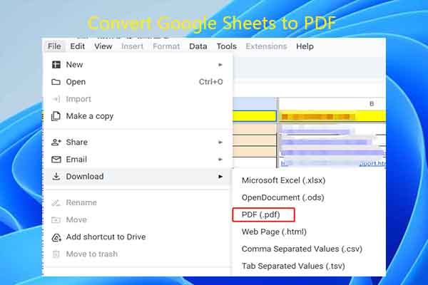 Convert Google Sheets to PDF | Transform Google Sheets to PDF