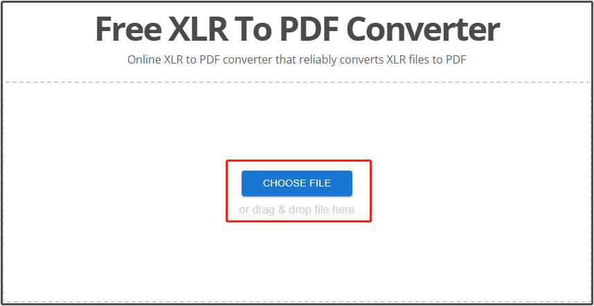 upload files to the converter