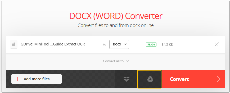 covnert Google Doc files to Docx online