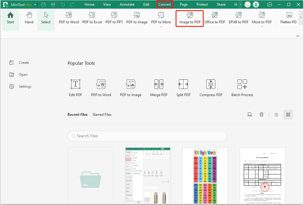 click Image to PDF MiniTool PDF Editor