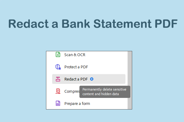 How to Redact a Bank Statement PDF? Here Are 3 Easy Methods